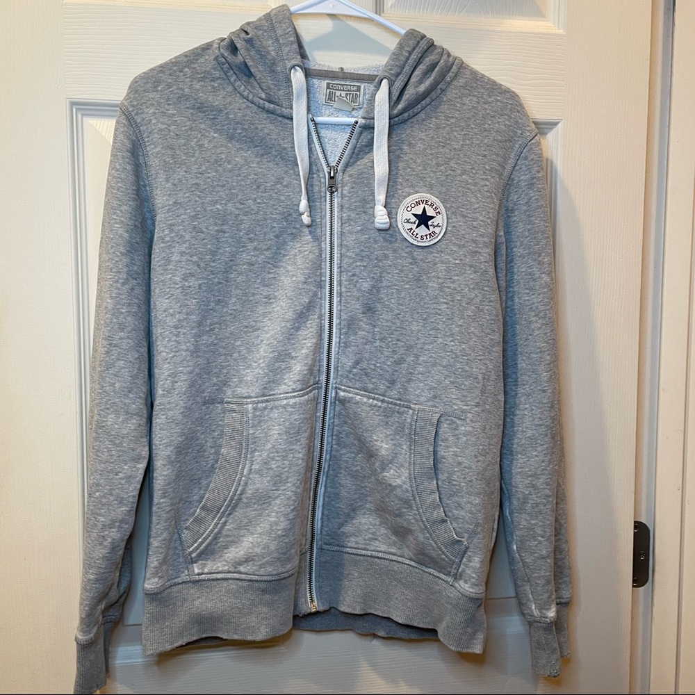 Gray Converse Zip up